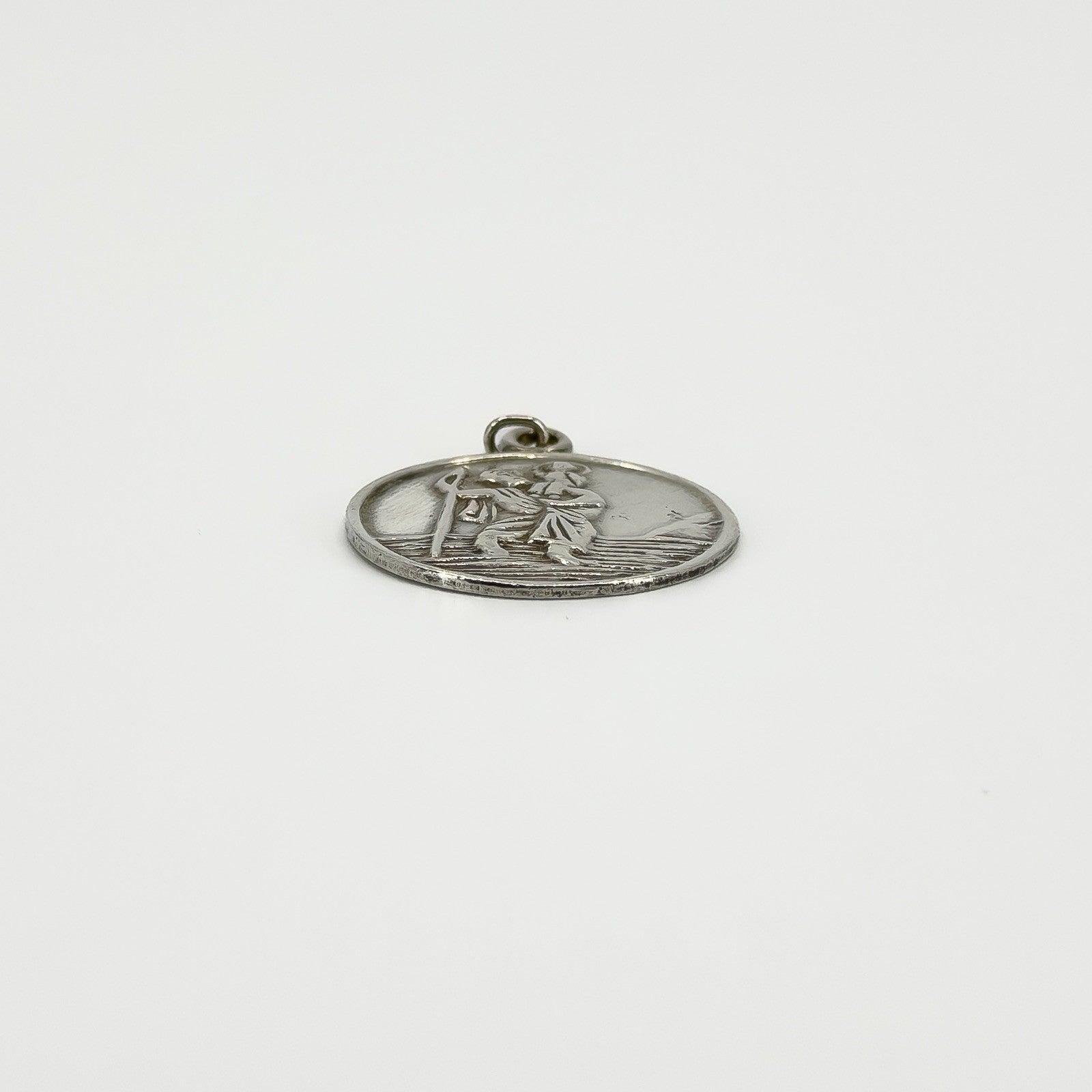 Vintage Sterling Silver St. Christopher Pendant / Charm 925