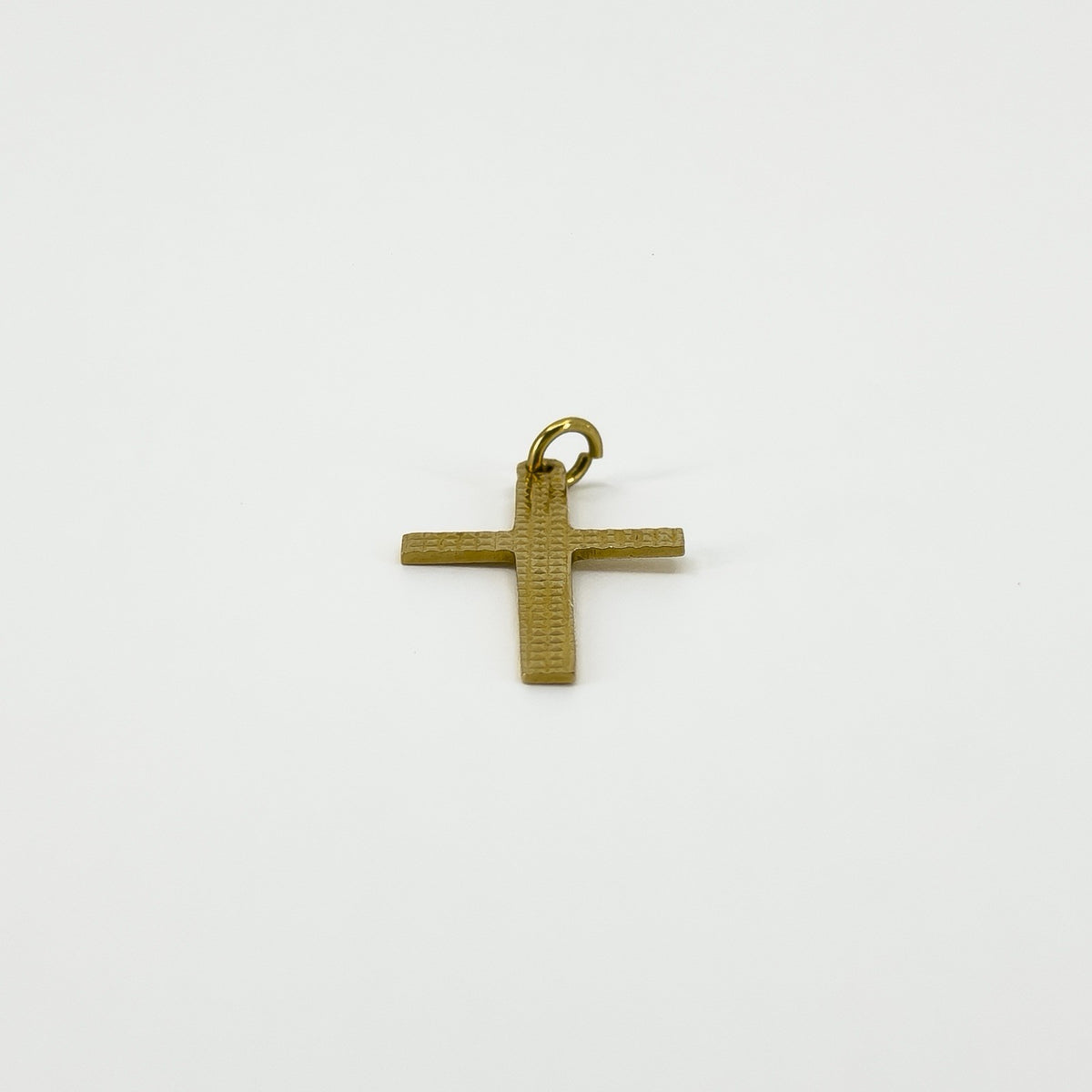 Vintage 18ct Gold Diamond Cut Christian Cross Pendant / Charm 750 Reversible