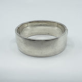 Vintage Sterling Silver Chunky Floral Engraved Bangle Bracelet 925 (Birm 1963)