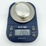 Vintage Oval Foliate Engraved Locket in Sterling Silver 925 (1993)