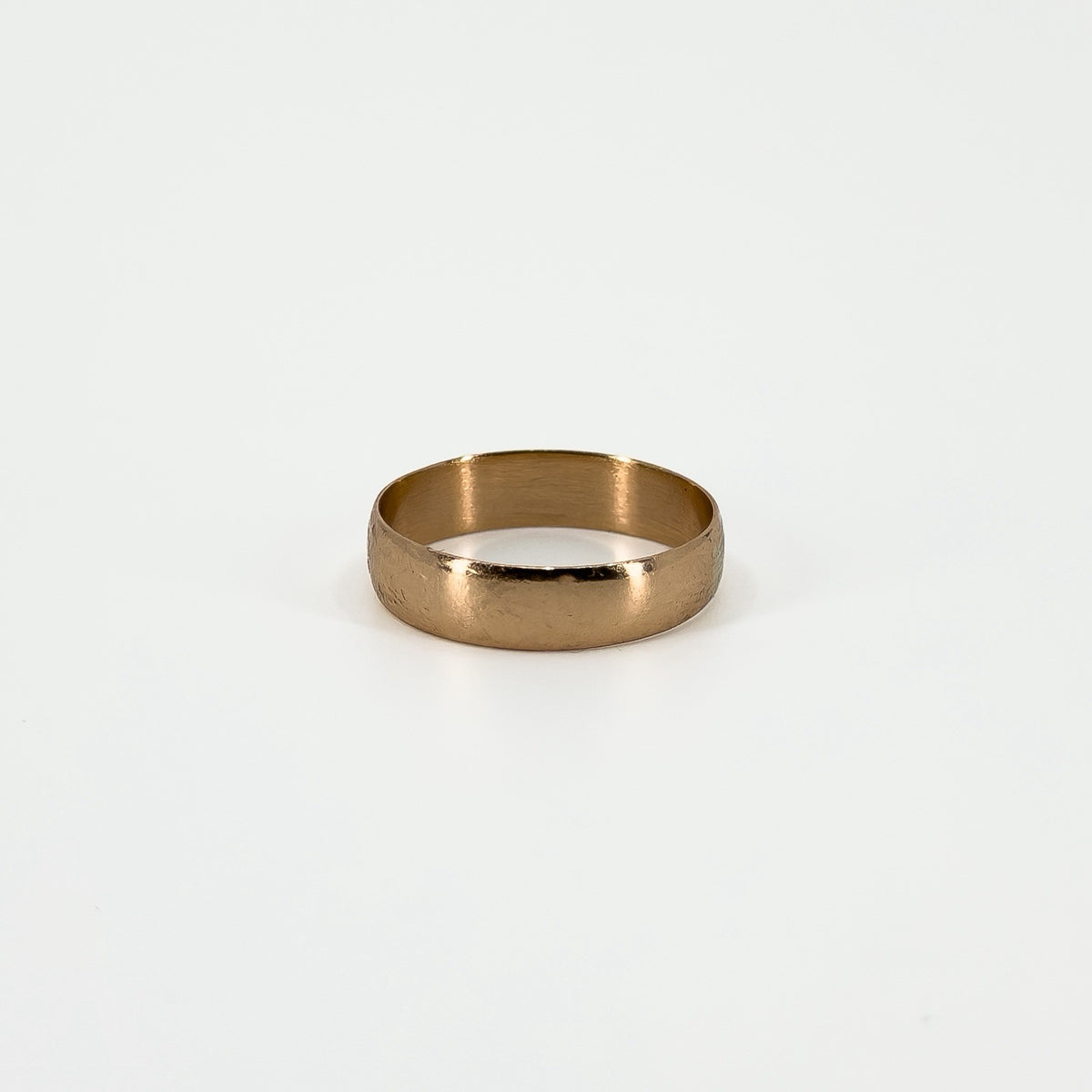 Antique Edwardian 9ct Rose Gold Full Band / Ring 375 Size O - P(Birm 1906)
