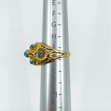 Vintage 14ct Gold Turquoise Ring Size J