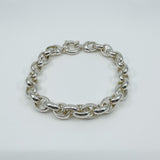 Sterling Silver Chunky Oval Belcher Chain 9.5” Bracelet Unisex 50g
