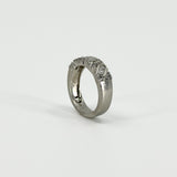 Wide Chunky Platinum Diamond Band / Ring 950 Size L - M