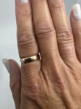 Antique Edwardian 9ct Rose Gold Full Band / Ring 375 Size O - P(Birm 1906)