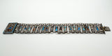 RARE Vintage Antique Silver Chinese People Enamelled Bracelet - 8x Immortals 16g