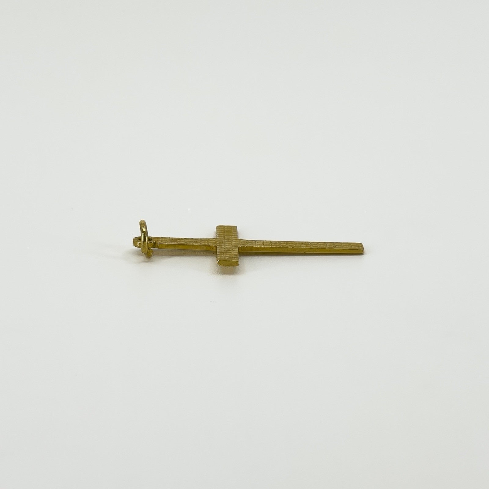 Vintage 18ct Gold Diamond Cut Christian Cross Pendant / Charm 750 Reversible