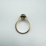 Vintage 9ct Gold Sapphire & Diamond Engagement Stacking Ring Size I - J