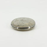 Large Vintage Sterling Silver Oval Floral Engraved Locket 925