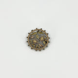Antique Victorian Aesthetic Sterling Silver Yellow & Rose Gold Floral Brooch 925