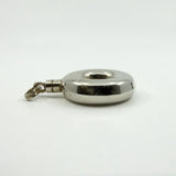 Unusual Chunky Vintage Sterling Silver Round Perfume / Poison Bottle Pendant 925