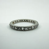 Antique Platinum Old Cut Diamond Full Eternity Band / Ring Size L - M