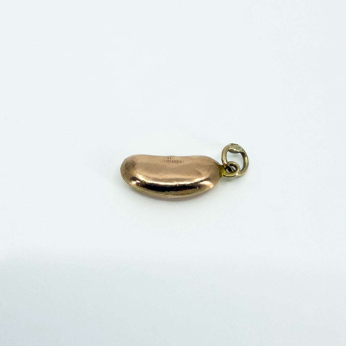 Tiny Antique 9ct Gold Rose Gold Lucky Bean Pendant / Charm 375