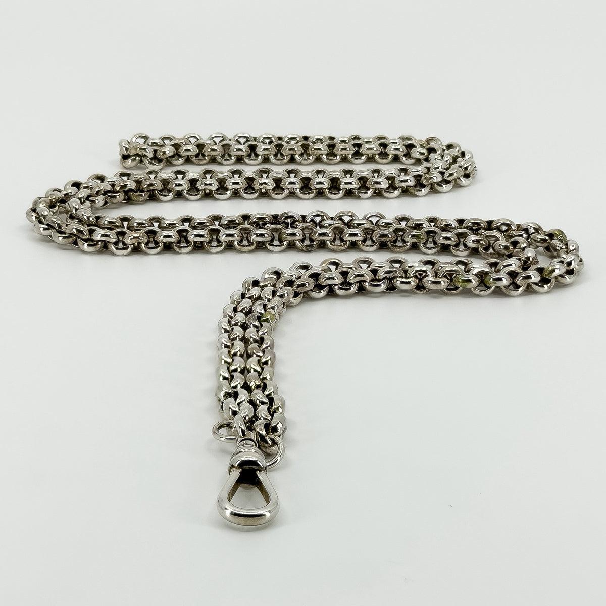 Chunky Vintage Sterling Silver 31.5” Rolo Links Chain / Necklace 925