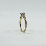 Vintage 14ct Gold 0.25ct Diamond Solitaire Ring 585 Size M 1/2