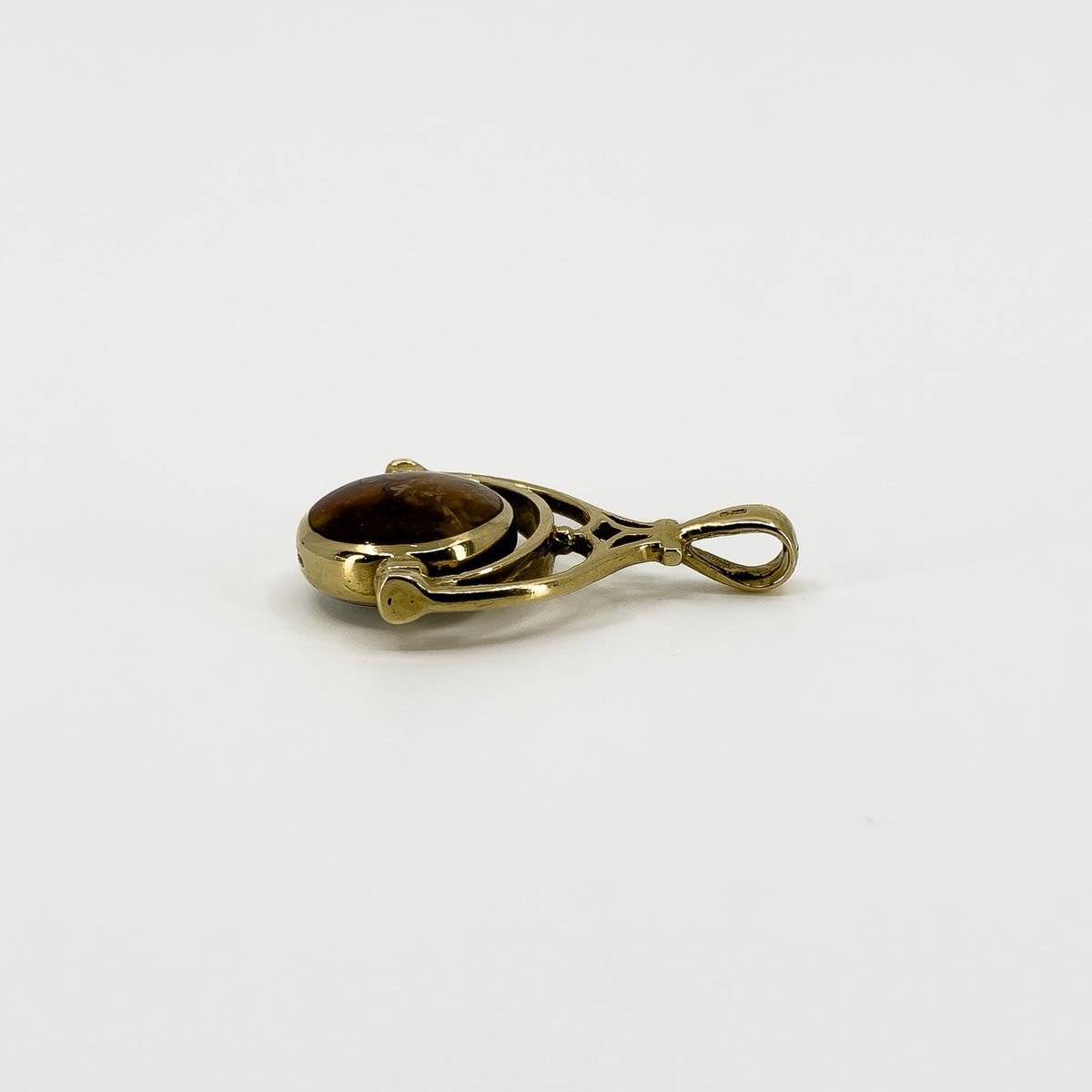 Vintage 9ct Gold Double Sided Articulated Fob 375 by David Scott Walker