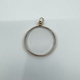 Large Antique 9ct Gold Double Sided Glass Photo Locket 375