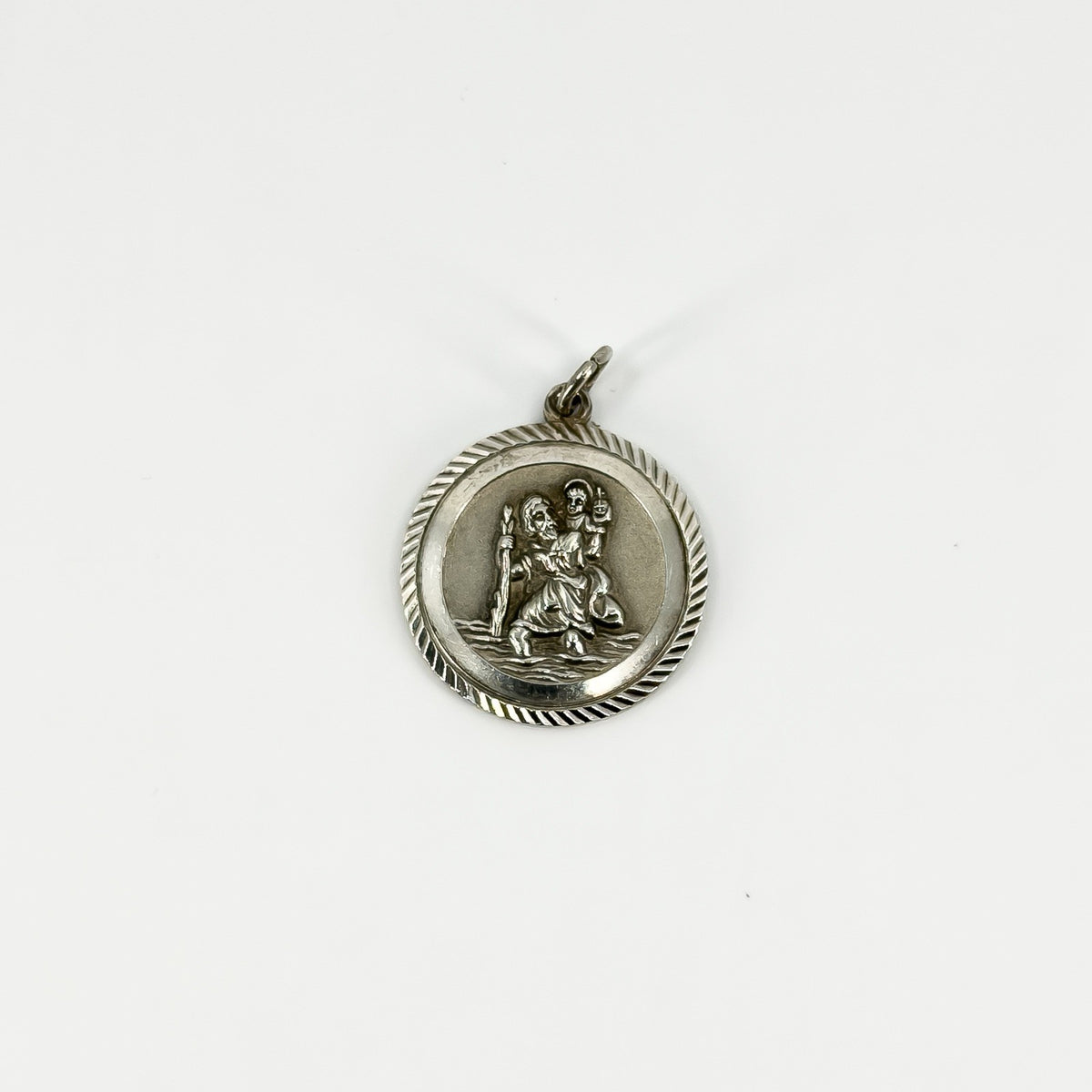 Vintage Sterling Silver St. Christopher Pendant / Charm 925 by Georg Jensen