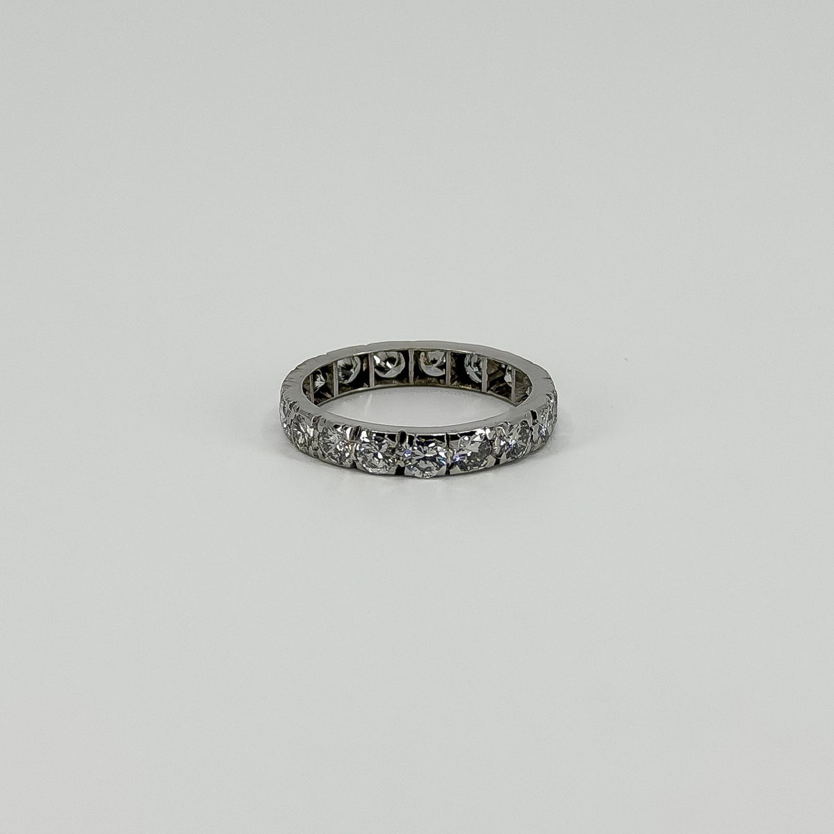 Vintage Platinum 2ct Diamond Full Eternity Band / Ring 950 Size K