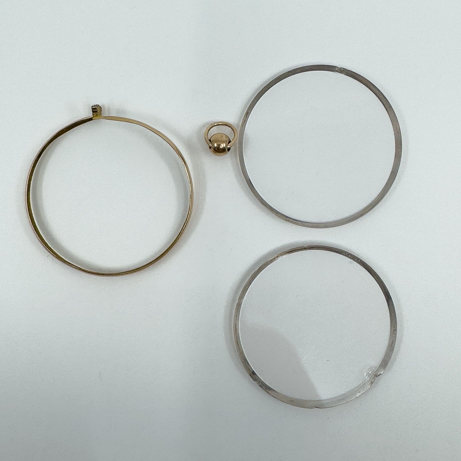 Large Antique 9ct Gold Double Sided Glass Photo Locket 375