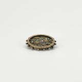 Antique Victorian Aesthetic Sterling Silver Yellow & Rose Gold Floral Brooch 925