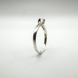 0.15ct CZ Solitaire Ring Sterling Silver Size O - P Engagement Stacking