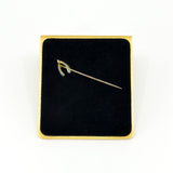 Antique Victorian 9ct / 15ct Gold Lucky Wish Bone Pearl & Turquiose Stick Pin
