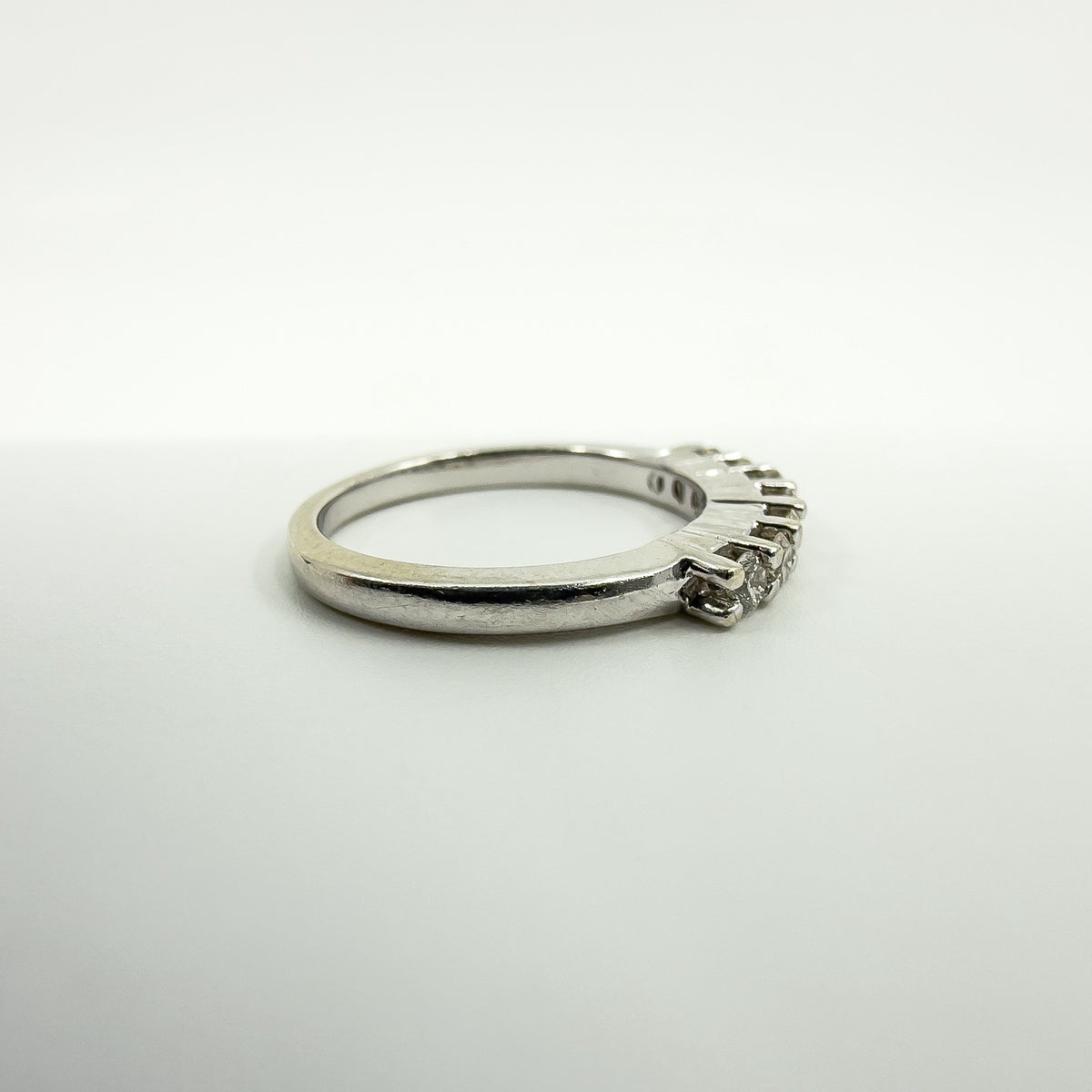 14ct White Gold 0.35ct Diamond Band / Ring 585 Size L Wedding Eternity