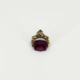 Vintage 9ct Gold Spinning Amethyst Fob / Pendant / Charm 375 (Birm 1965)
