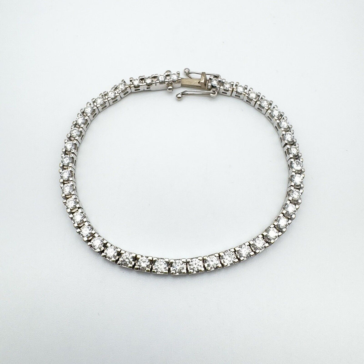 18ct White Gold 4.50ct Diamond Line Tennis Bracelet