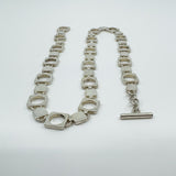 Vintage Sterling Silver Square 16” Chain / Necklace & T-Bar Toggle 925 38g 2001