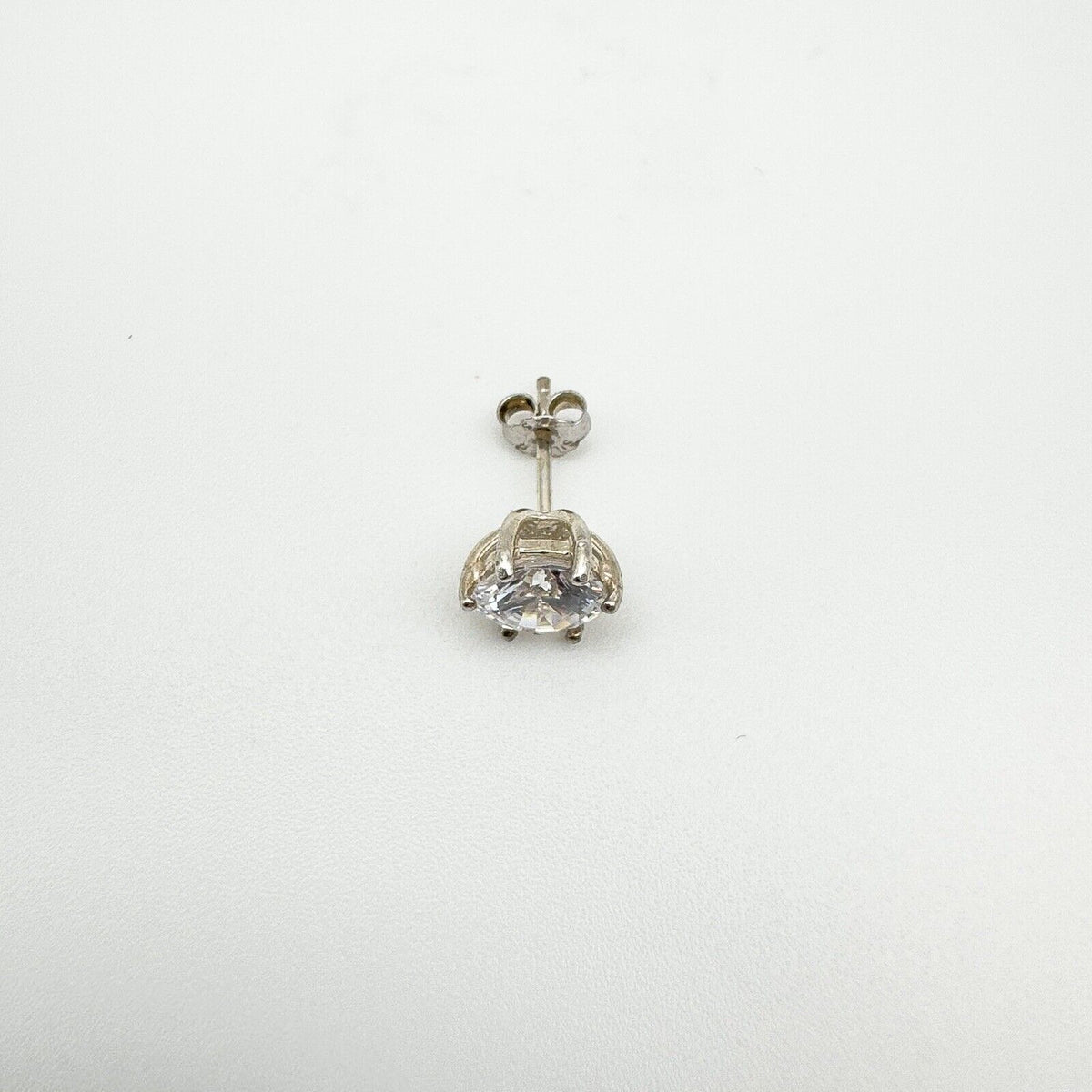 1ct CZ Solitaire Single Stud Earring in Sterling Silver 925