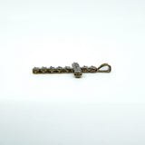 9ct White & Yellow Gold Diamond Christian Cross Pendant 375