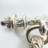 Vintage Sterling Silver Fancy Link Engraved T-Bar & Dog Clip 8” Bracelet 925 23g