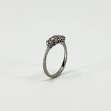 Vintage 18ct White Gold 0.82ct Diamond 5 Stone Ring 750 Size M