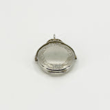 Vintage Sterling Silver Articulated Round Foliate Engraved Locket 925 Birm 1994