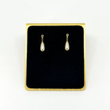 Vintage 9ct Gold Pearl Drop Earrings 375