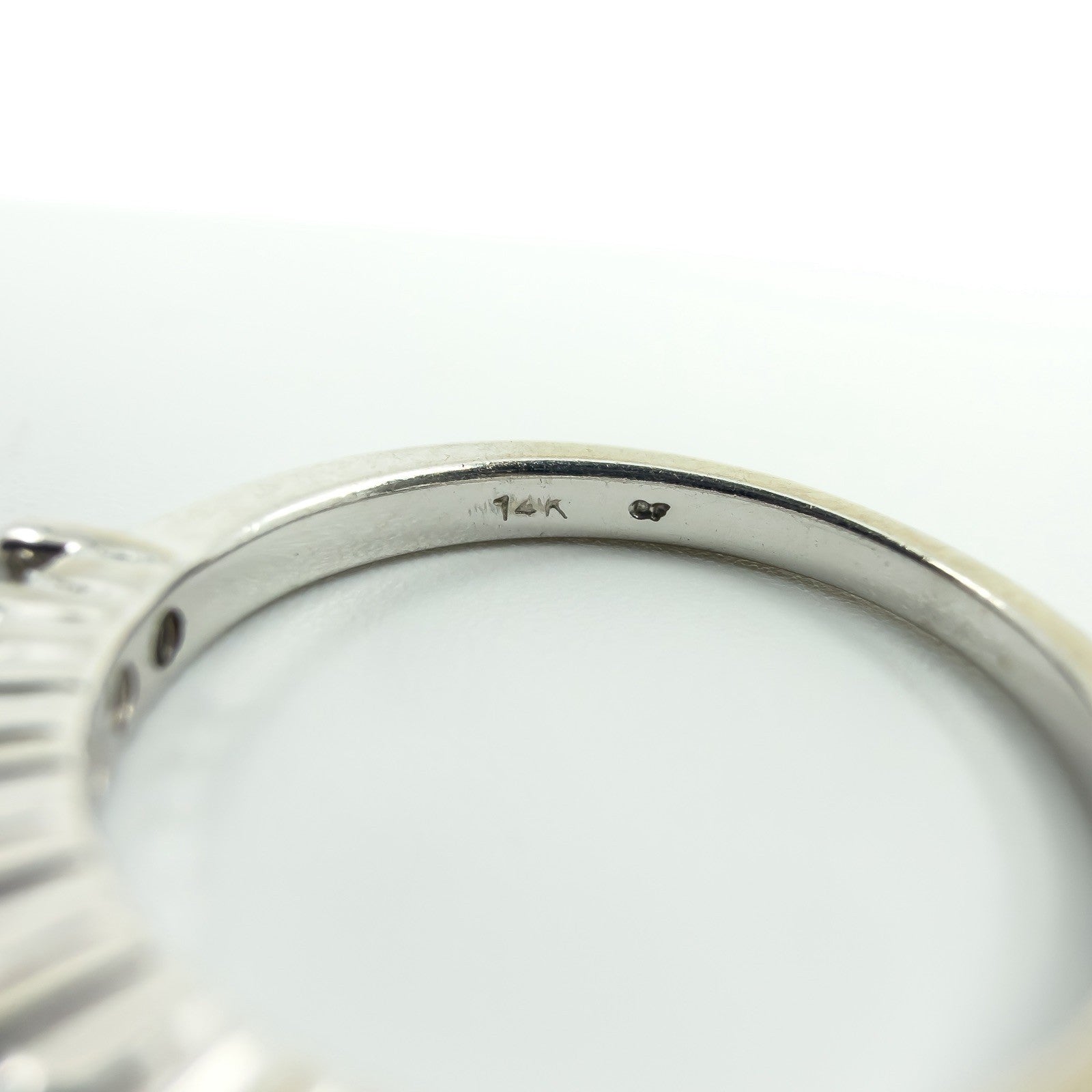 14ct White Gold 0.35ct Diamond Band / Ring 585 Size L Wedding Eternity