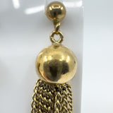 Vintage 9ct Gold Tassle Drop Earrings 375 (London 1977) Art Deco Style