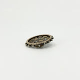 Antique Victorian Aesthetic Sterling Silver Yellow & Rose Gold Floral Brooch 925