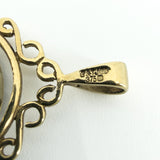 Vintage 9ct Gold Double Sided Black Onyx & Carnelian Fob 375