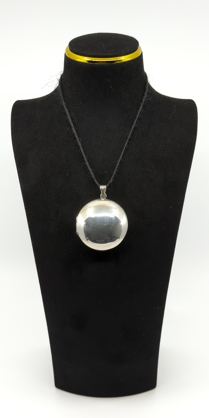 Vintage Sterling Silver Large Chunky Round Photo Locket 925 (1994)