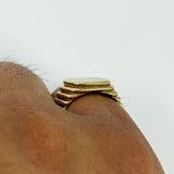 Vintage 9ct Gold Signet Ring 375 Size T - U 375 UNISEX Art Deco Style