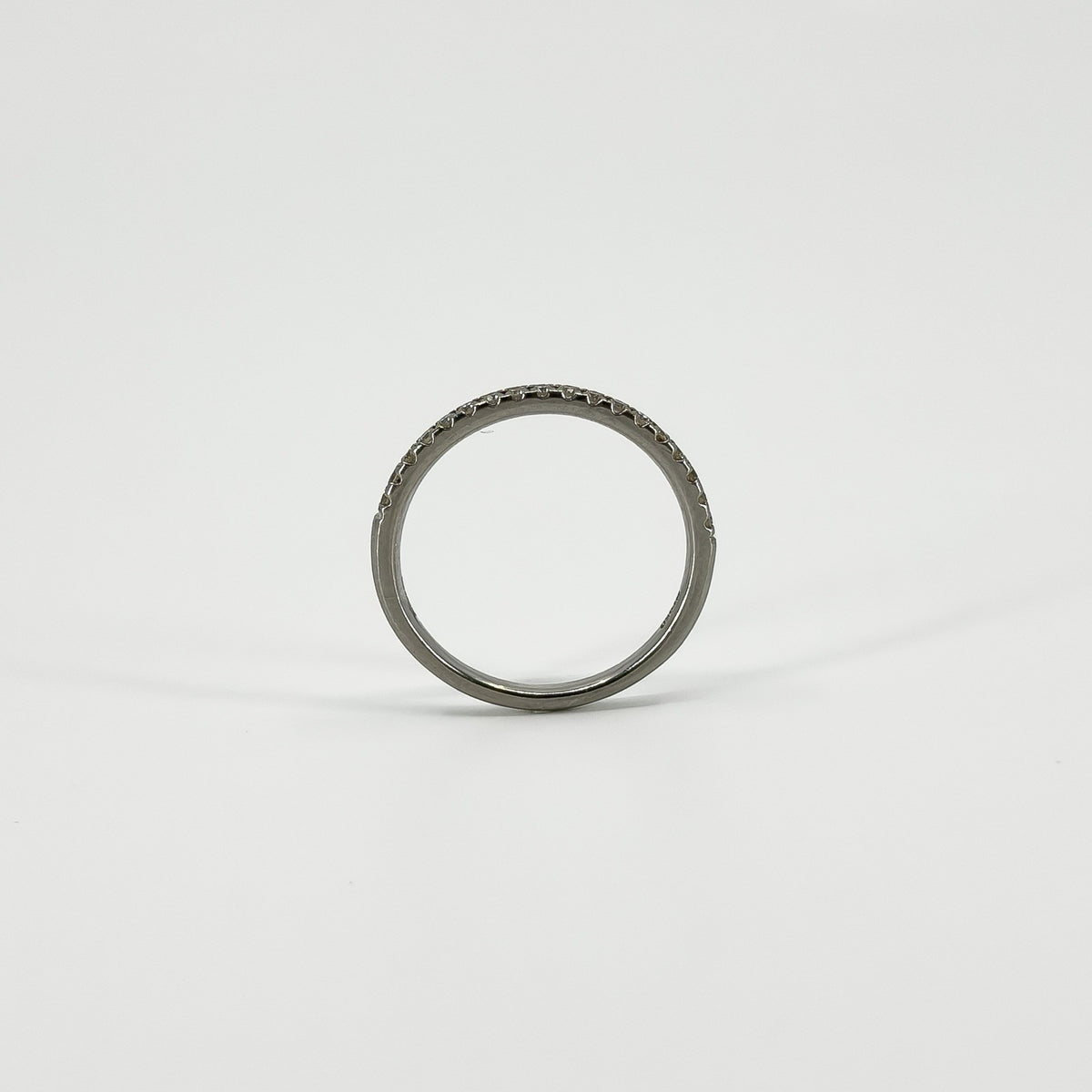 Skinny Platinum 0.28ct Diamond Eternity Band / Ring 950 Size P - Q