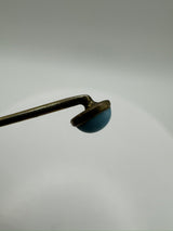 Antique Vintage Turquoise Gold Plated Stick Pin