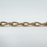 Antique Chunky 9ct Rose Gold Oval Links Bracelet 8" inch