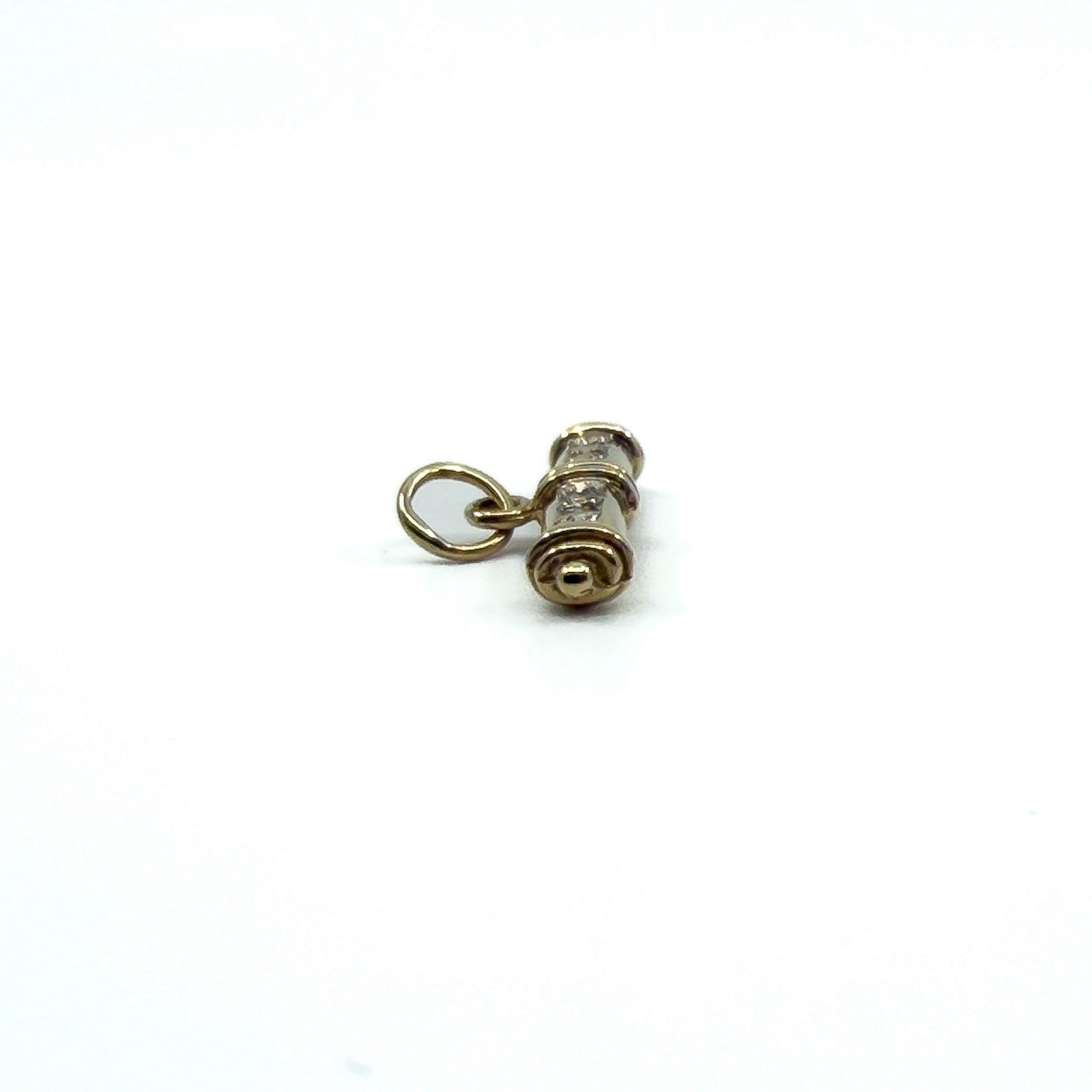 Vintage 9ct Gold Diamond T-Bar Pendant / Charm 375