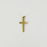 Vintage 18ct Gold Diamond Cut Christian Cross Pendant / Charm 750 Reversible