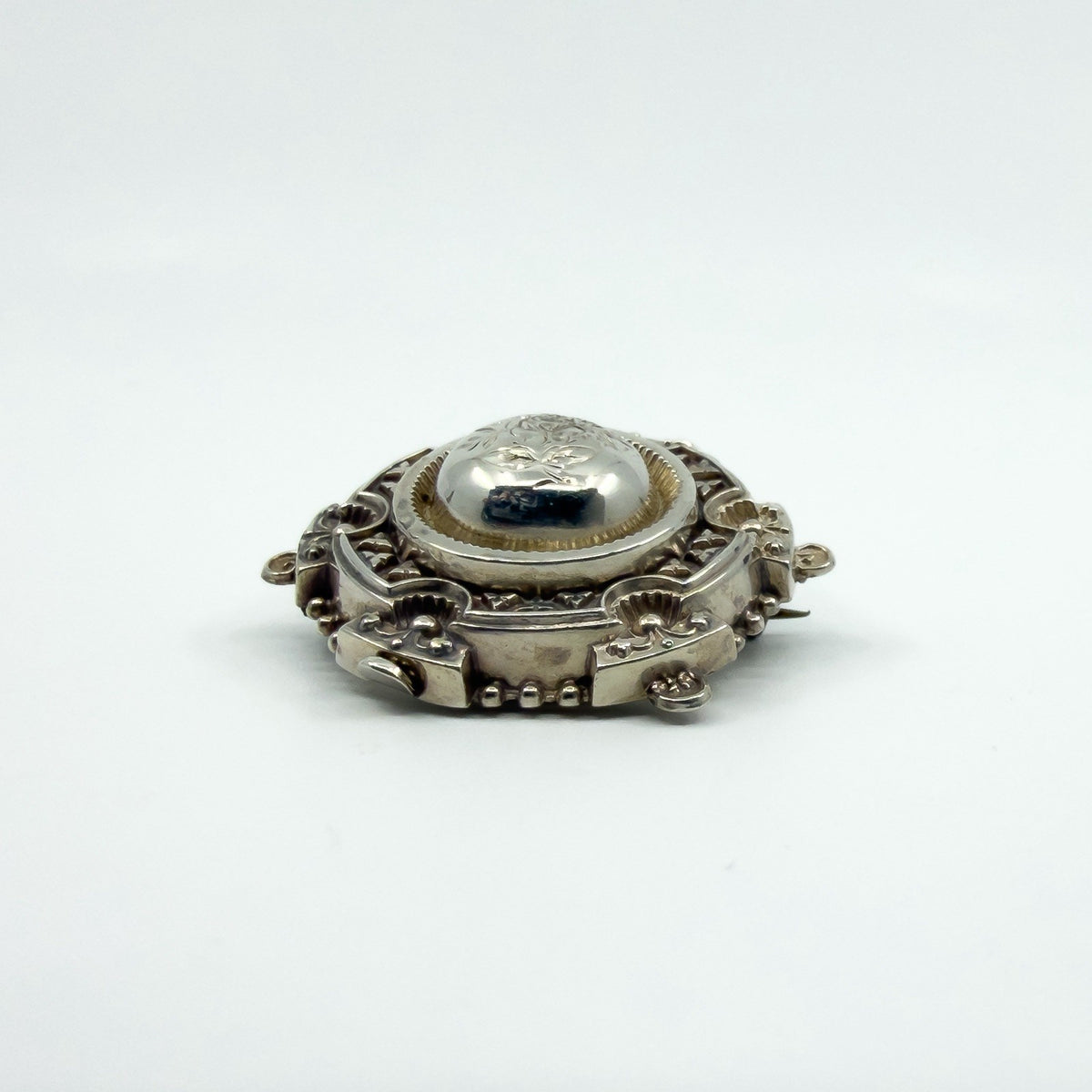 Antique Victorian Aesthetic Sterling Silver Brooch 925
