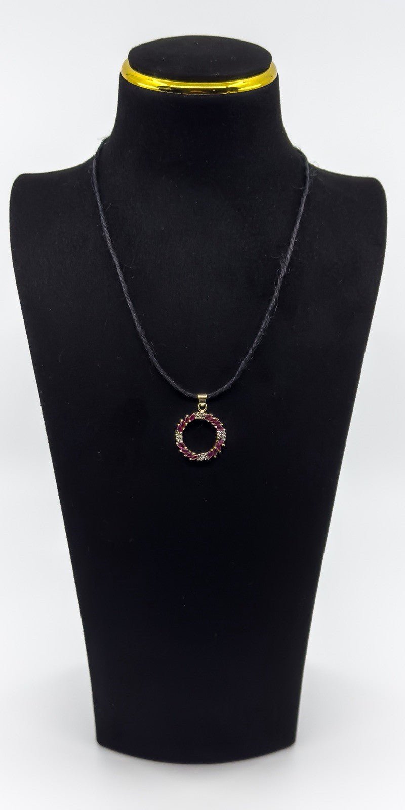Vintage 9ct Gold 1.60ct Ruby & Diamond Pendant / Charm 375 (Birmingham 1989)